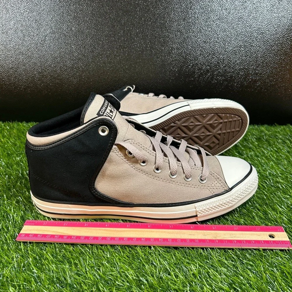 Converse CTAS High Street Mid Sneakers Mens 9 Papyrus Black Padded Collar New - Picture 12 of 13